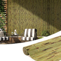 OUZUGIE 1 Pack 96x48 Inch Natural Bamboo Wall Panel – Green Burned Pole Wrap Paneling for Walls, Ceilings, Cabinets, Furniture – Ideal for Bedroom, Living Room & Office DIY Decor