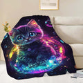 Cat Throw Blanket Cat Stuff Gifts for Kids Girls Boys Adults Women Man Soft Cozy Warm Plush Fluffy Fuzzy Fleece Blanket Decor 50''X60''