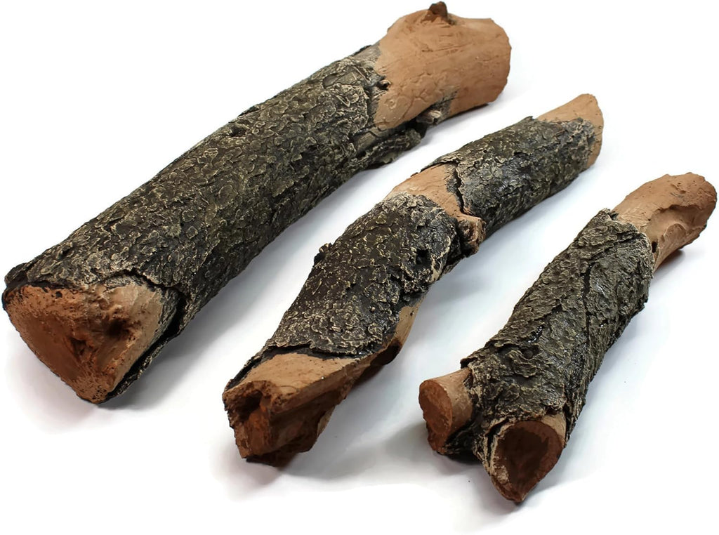 Midwest Hearth Gas Logs Deluxe Decorative Branch and Twig Set | Cast from Real Logs and Hand Painted in USA (Oak 3-Piece)