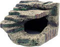 JIHAQUA Large Resin Reptile Tank Accessories Hideouts Cave Habitat Decor for Leopard Gecko Lizards Turtle