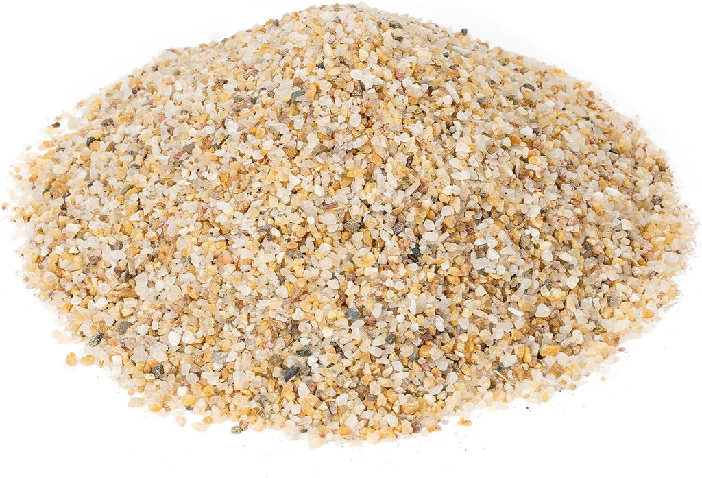 Skyflame 10Lb Silica Sand for Fire Pit/Fireplace, 14-20 Mesh, Heat Proof Base Layer Decoration Under Gas Logs, Vermiculite, Lava Rock or Fire Glass for Indoor/Outdoor Decor, Gardening, Vase Filler