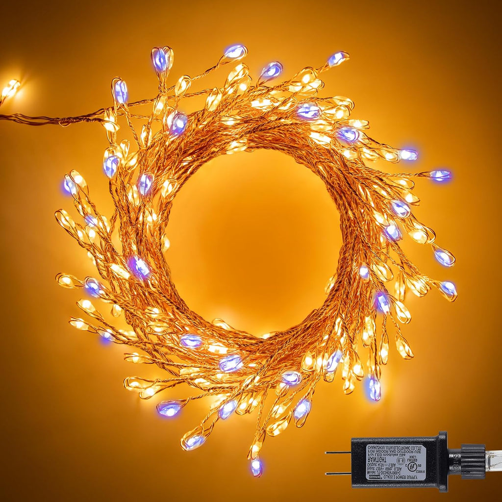 Twinkling Fairy Lights Plug in, 10FT 200LED Twinkle Lights - Firecracker String Lights, Christmas Tree Lights Waterproof for Bedroom, Garden, Patio, DIY Wreath, Indoor Outdoor Christmas Decorations
