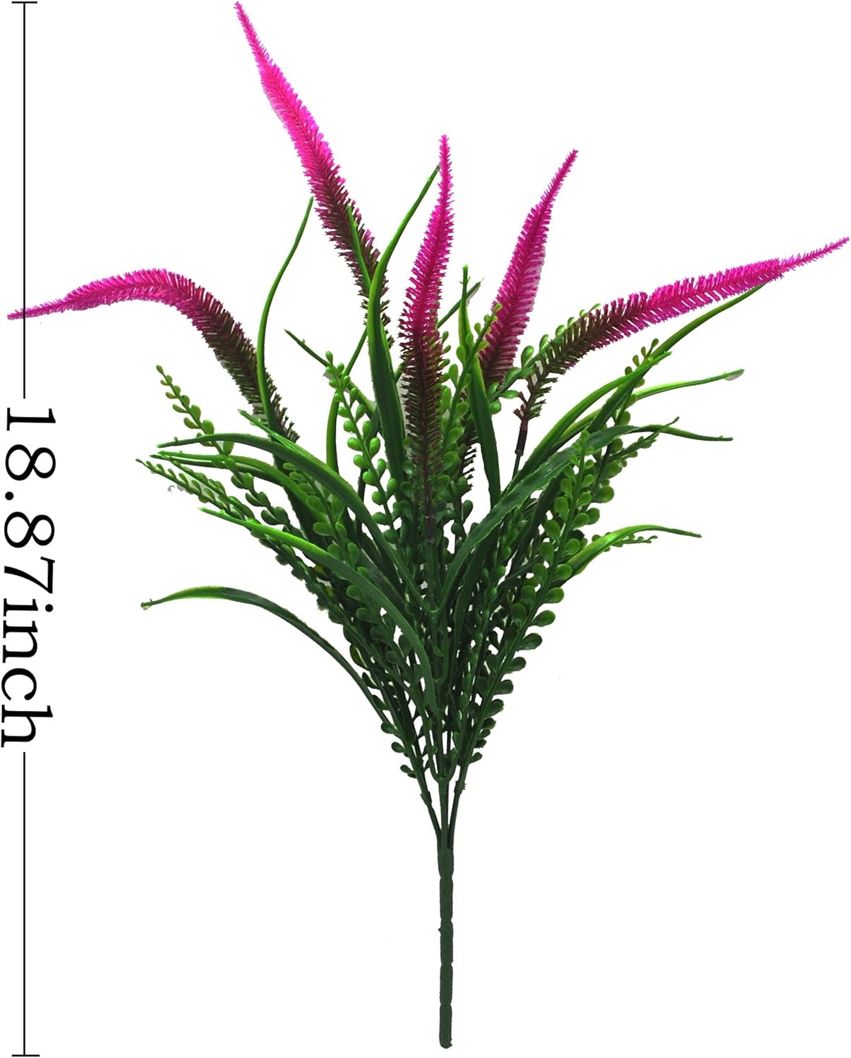 Bird Fiy Artificial Plants Flowers Fake Outdoor UV Resistant Plants Faux Plastic Greenery Shrubs Indoor Outside for Home Decor 4Pcs