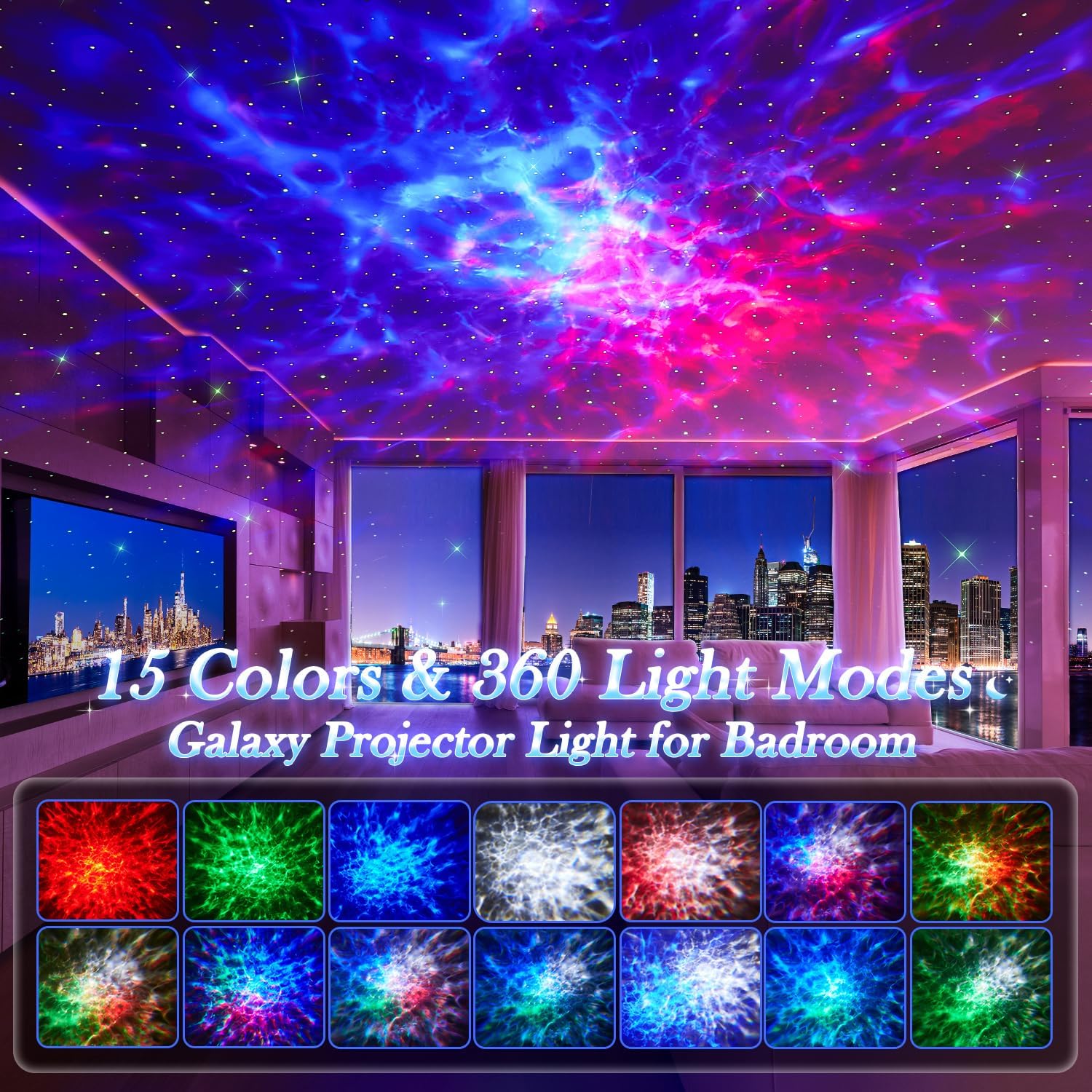 PIKOY INS Northern Lights Projector Star Projector Brown