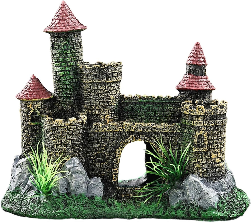 Castle Aquarium Decoration Fish Tank Ornament, Underwater,Aquarium Accessory, Architecture Collection Building Decor Shelter