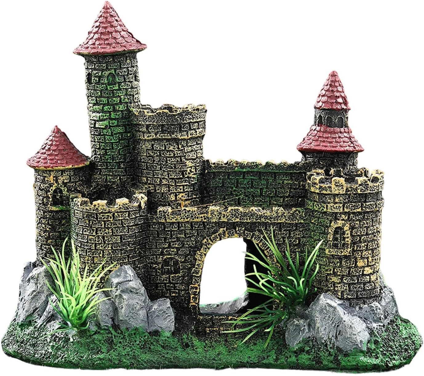 Castle Aquarium Decoration Fish Tank Ornament, Underwater,Aquarium Accessory, Architecture Collection Building Decor Shelter