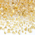 GasSaf 1/4 Inch Fire Glass Reflective Tempered Fireglass Cut Crushed FireGlass for Fire Pit, Fireplace, Replaces Existing Gas Logs & Lava Rocks (20 Pound)(Gold Reflective)