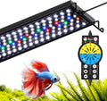 AQQA Aquarium Light with 24/7 Sunrise Sunset Mode, 9 Colors & 10-Level Brightness, Full Spectrum LED Fish Tank Light with Timer for Plant Growth, Freshwater Tanks (22W for 12-18 inch Tank)