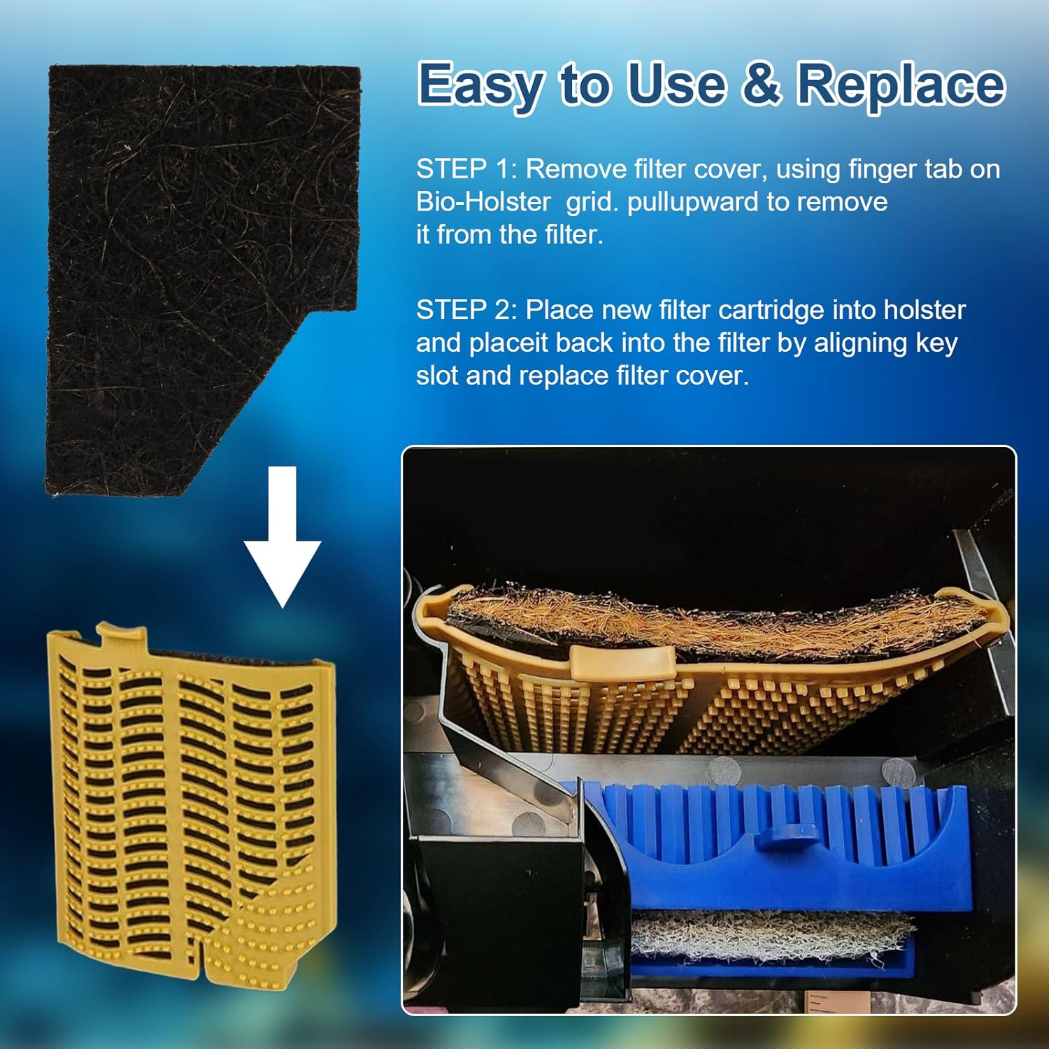 Small Aquarium EcoRenew Filter Cartridges Replacement for Aqueon QuietFlow Internal Power Filter with SmartClean Technology 15 Gallon Aquarium, Fish Tank Filter Cartridge Fits -6Pack