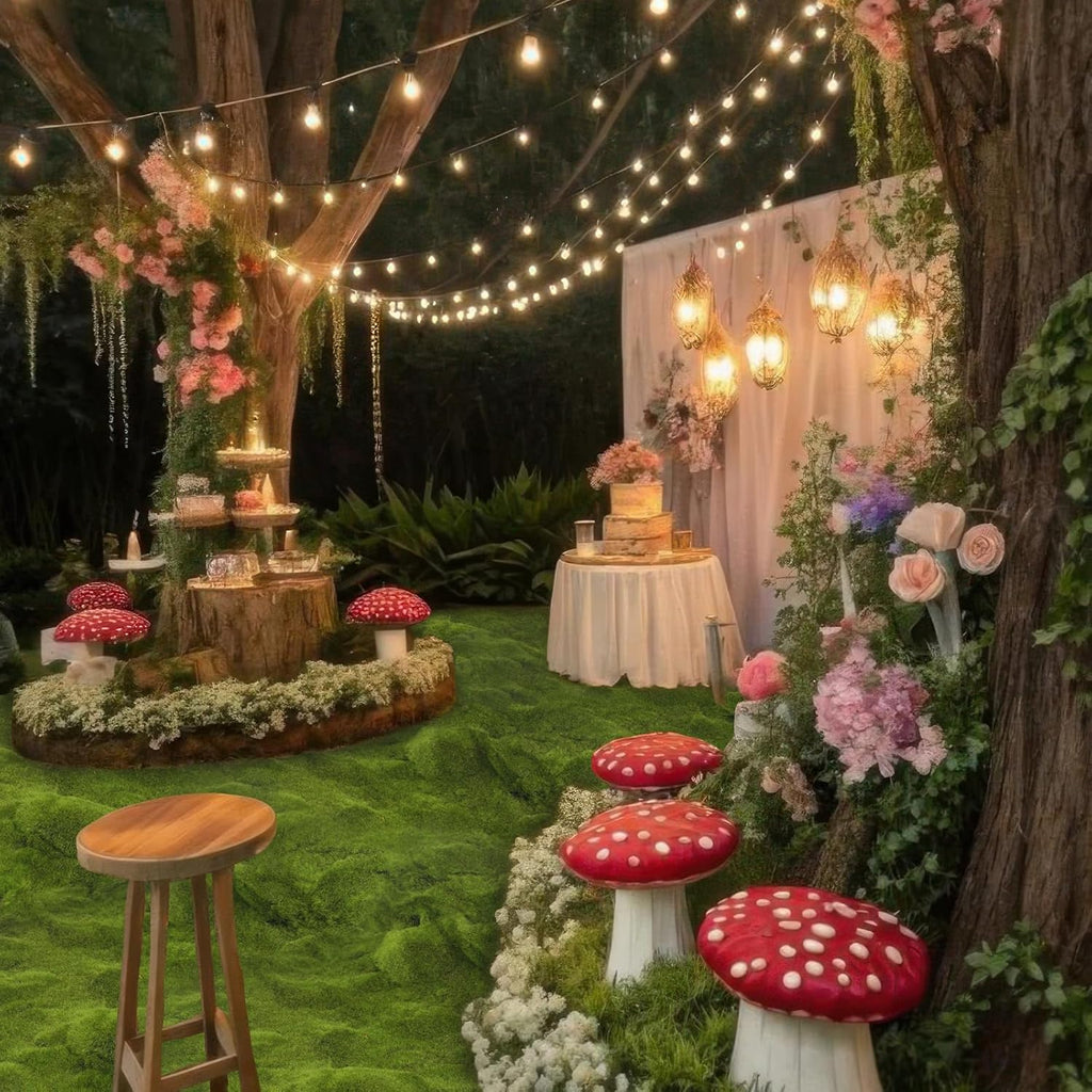 FAICOIA Fake Moss Table Runner Green Moss Roll for Fairy Gardens Grass Wedding Woodland Table Decor Artificial Moss for Indoor Plants Crafts 20" x 79" Green Moss for Decorating Wall 50 x 200cm