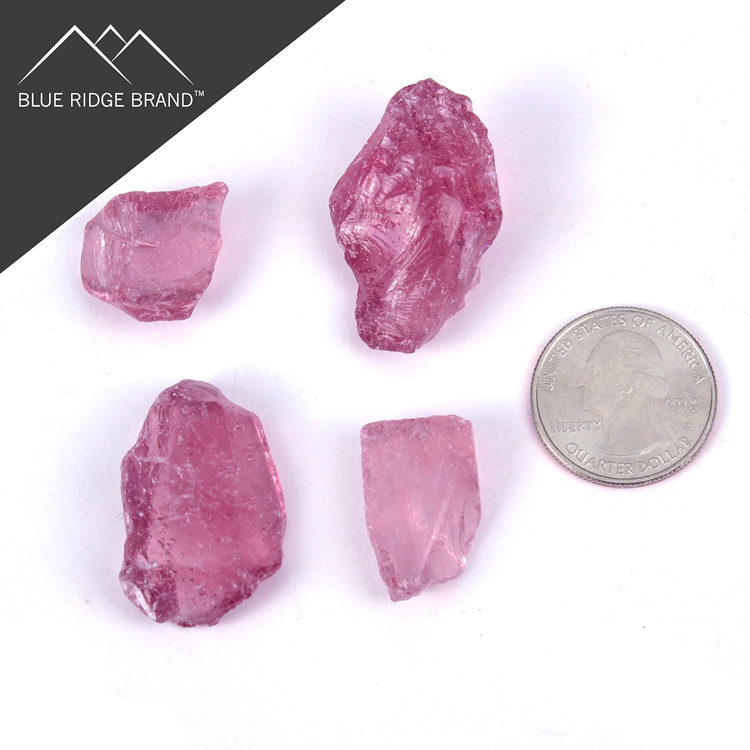 Fire Pit Glass - Fire Glass for Fire Pit - Firepit Glass Rock - Glass Stones - Fire Pit Glass Rocks - Gas & Propane Fire Pit & Fireplace Glass (20 Pound, Purple)