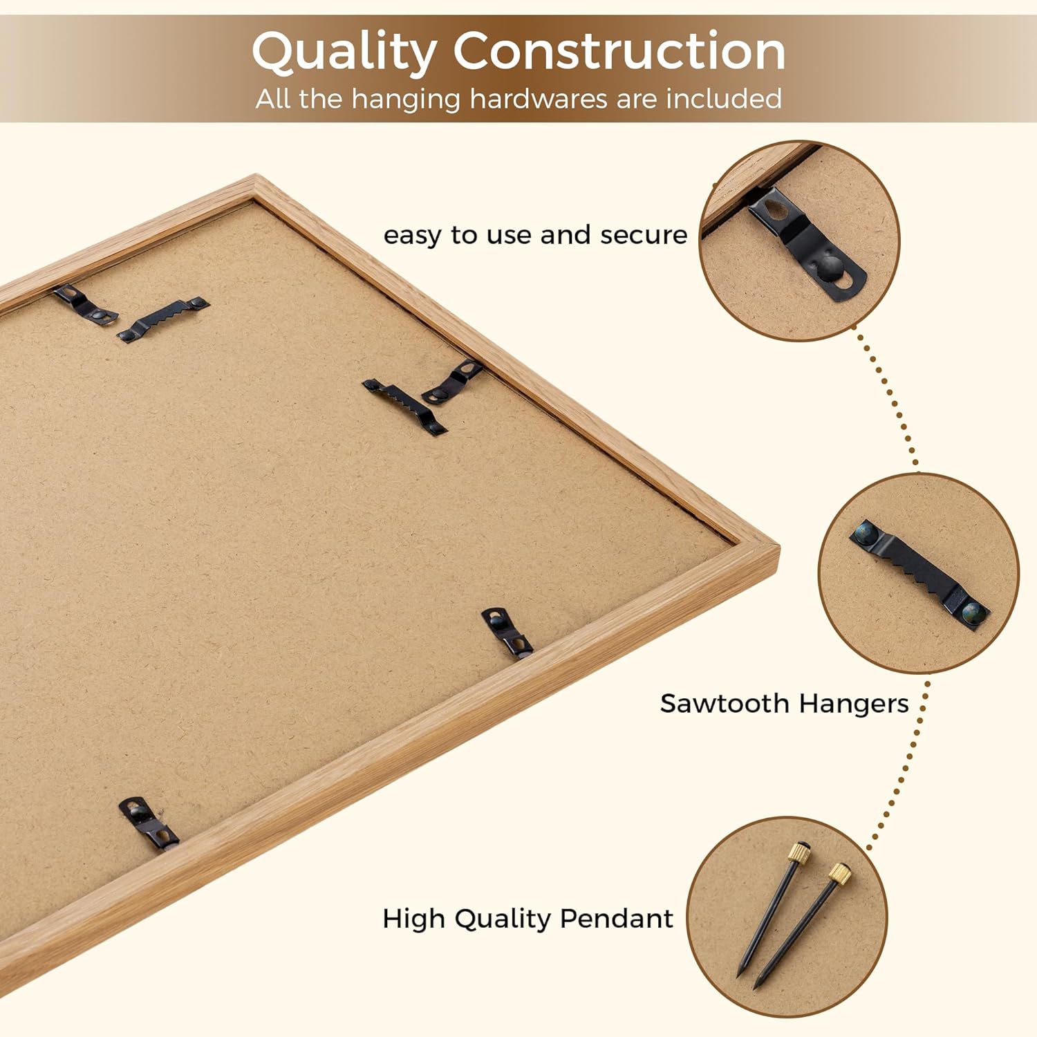 Fun Memories 12x18 Oak Picture Frame for Wall, 12x18 Frame with Matted to 8.5x11, Solid Wood Picture Frames for Wall Art Photo and Prints (Natural, 1 Pack)