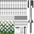 Wire Trellis for Climbing Plants Outdoor, 30-Set Wall Trellis Kit, T316 Espalier System for Fence and Garden DIY Projects (Hubs Only, Without Cable)