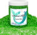 Crushed Glass for Resin Art - 3-6mm Light Green, 1.5lb | Broken Glass Pieces for Crafts, Vase Filler & Fire Pit Media | Decorative Stones