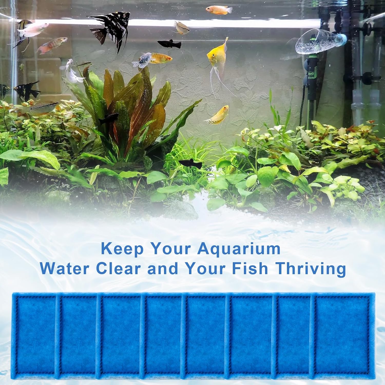 8 Pack Aquarium Filter Cartridge Replacement Rite-Size B Filter Cartridges Compatible with MarineLand Penguin PRO Power Filters 100/125/175 /150, for Aqua-Tech(EZ-Change #2) 10-20 Gallon Power Filters