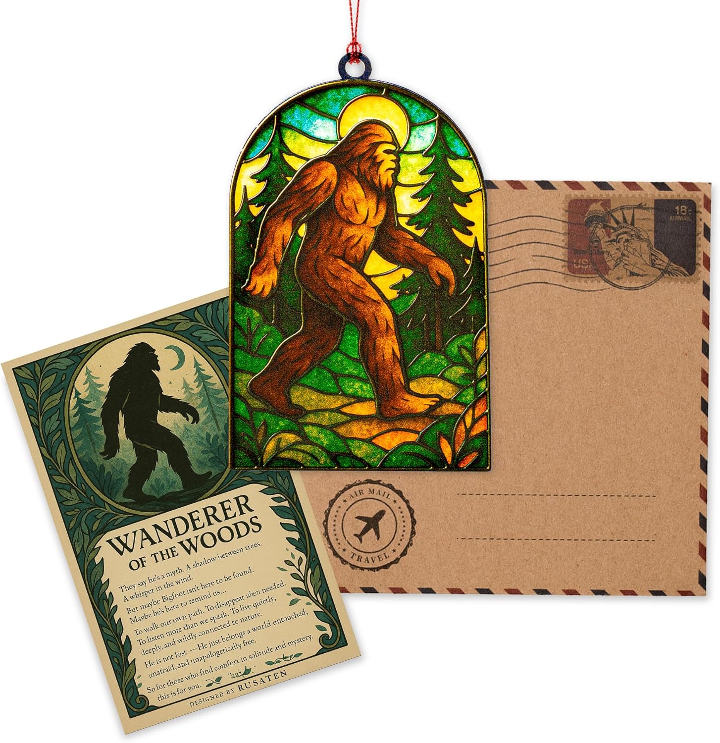 Funny Christmas Ornaments - Bigfoot Gifts - Big Foot Sasquatch Gift - Sasquatch Gift - Bigfoot Ornament - Christmas Ornaments 2025 - White Elephant Gifts - Xmas Tree Funny Decoration