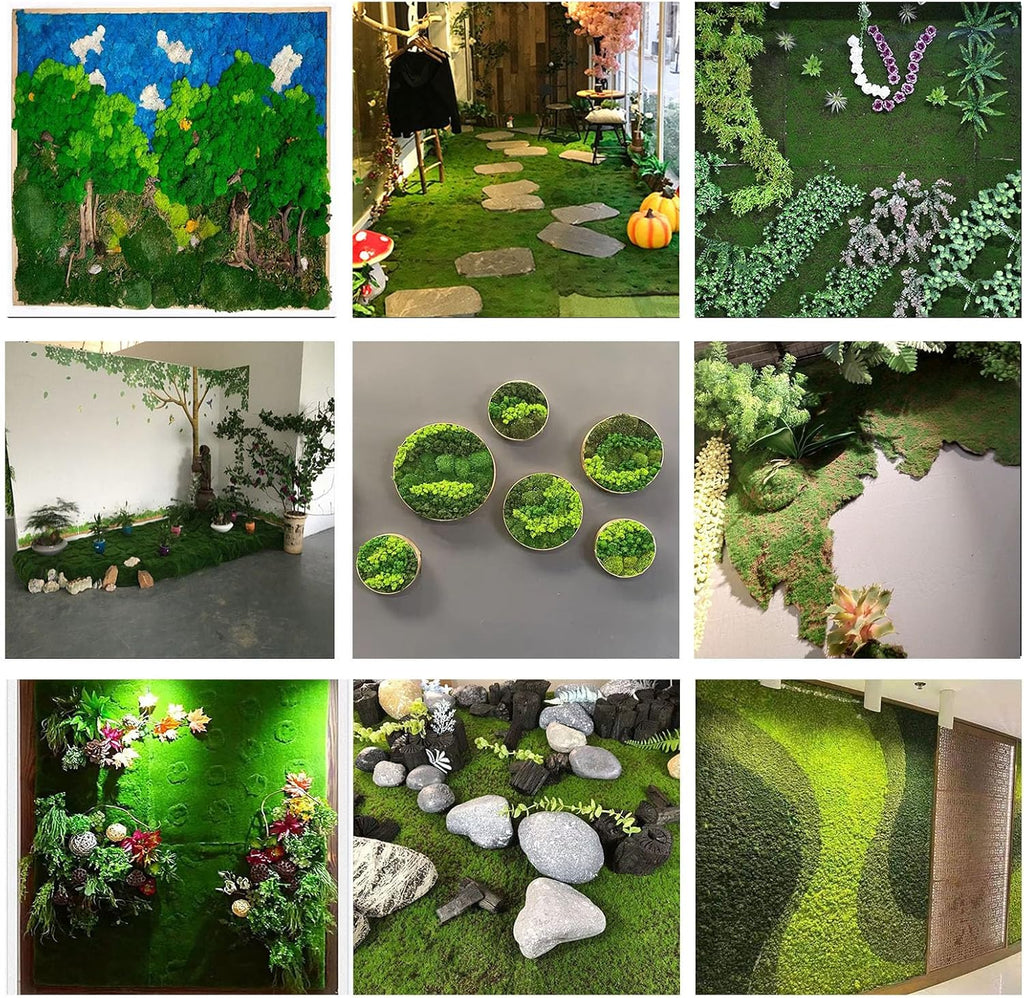 Simulation Artificial Moss Mat 39x39in, Fake Moss Wall DIY Artificial Moss Mat Carpet for Balcony Terrace Decoration Window Display Decoration