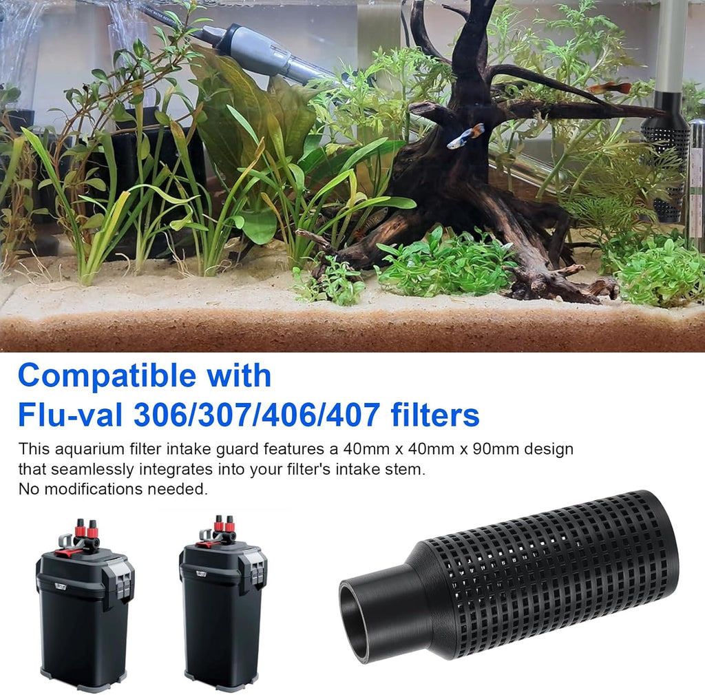 Aquarium Filter Intake Guard Replacement for Flu-val 306/307/406/407, Fish Tank Canister Filters Cover Protect Aquatic Life, Aquarium Intake Filter - 1 Pack