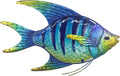 JOYBee 16.25Inch Large Metal Fish Wall Art Décor -Christmas Decorations-Perfect for Coastal，Nautical，Beach Or Boat-Decorations for Indoor Outdoor Kitchen Bathroom Patio Pool or Porch(Blue)