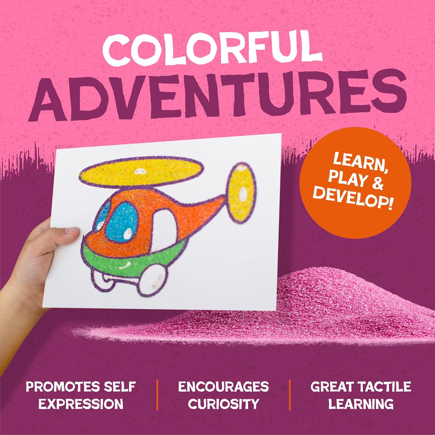 Hygloss Colored Sand for Crafts – 25 lb, Light Blue – Vibrant Colorful Fine Sensory Play Sand Art Kits for Kids – Classroom Activities for Children 3 4 5 6 7 8 9 10 11 12 – Safe for Ages 3+