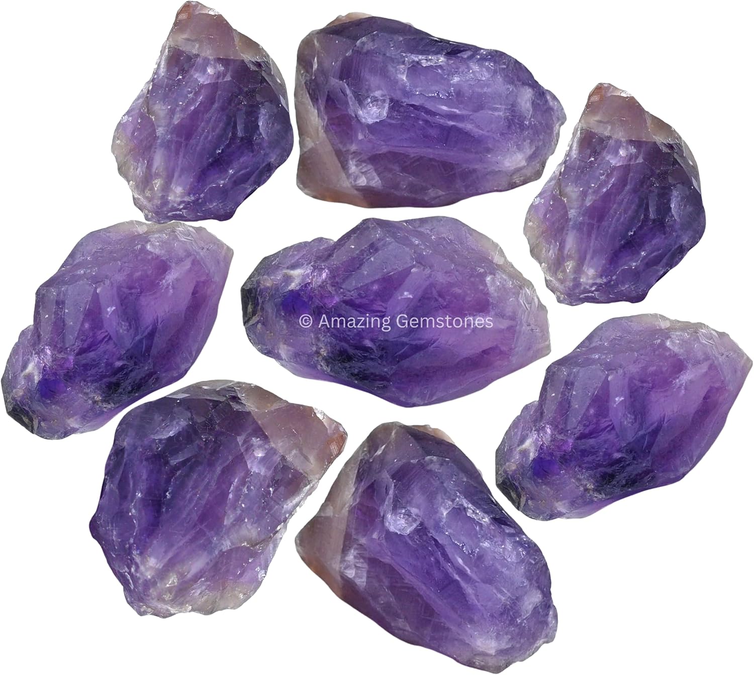 Amazing Gemstone Amethyst Raw Crystals and Healing Stones, Natural Rocks for Tumbling and DIY Raw Stones and Crystals (1 lb)