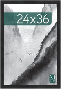 MCS Museum Poster Frame, Onyx, 24 x 36 in, Single