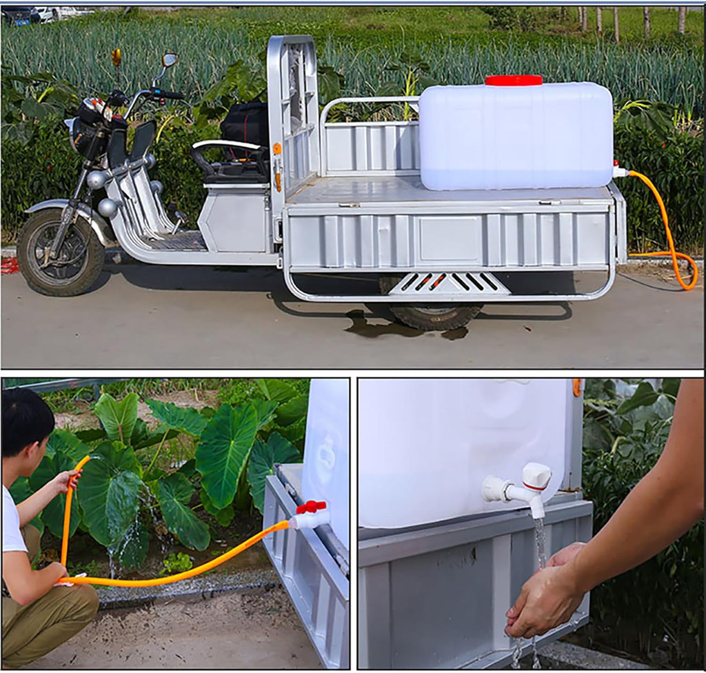Plastic Portable Water Tank with Spigot for Camping Large Capacity Water Storage Tank Water Container for Emergency Storage Household Outdoor Camping RV Self-Driving(Size:50L/13.2gallon)