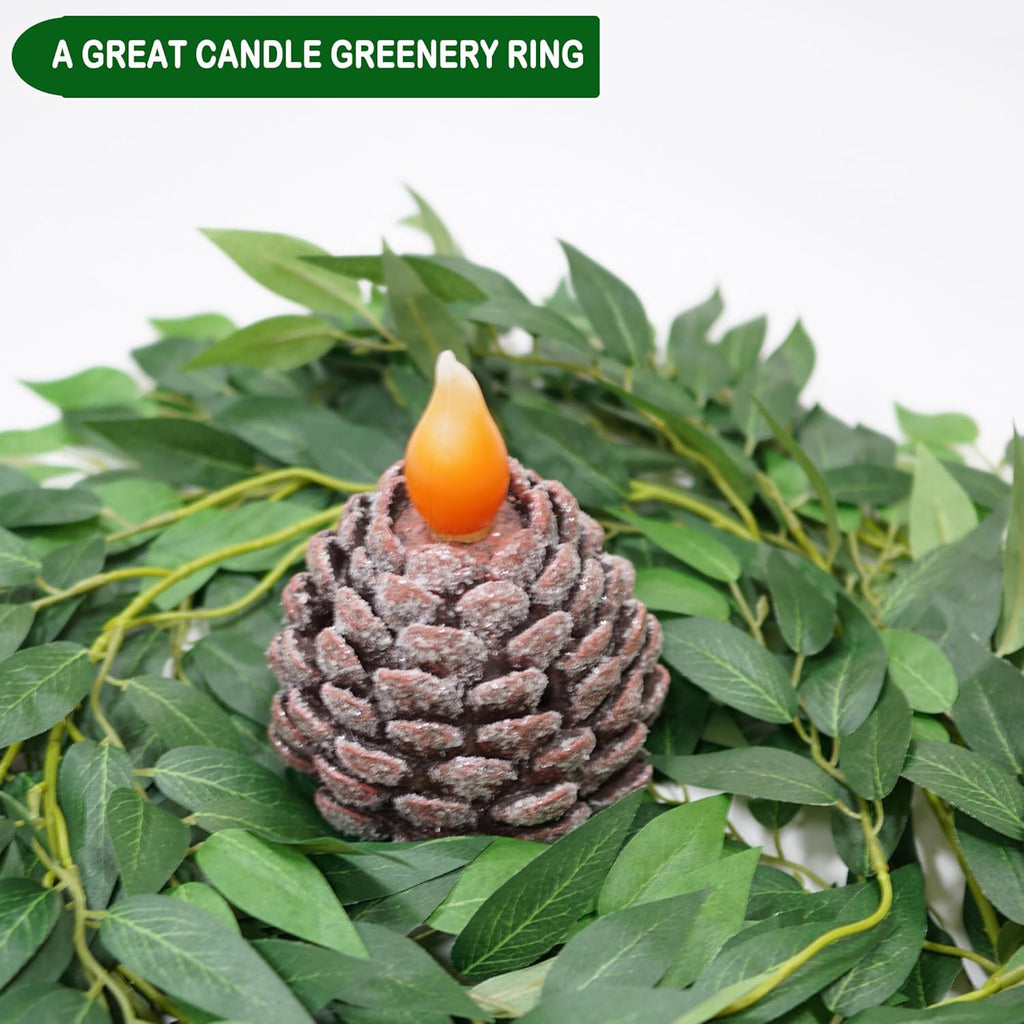 3 Strands Artificial Italian Ruscus Vines 78" Silk Italian Ruscus Greenery Garland with Green Leaves Faux Greenery Vines Stems for Table Centerpieces Wedding Arch Flowers Home Decor