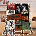 Football Blanket Sports Football Throw Blanket Gifts for Player Kids Girls Boys Adults Women Man Super Soft Cozy Plush Fluffy Fuzzy Fleece Blanket Decor 40''X50''