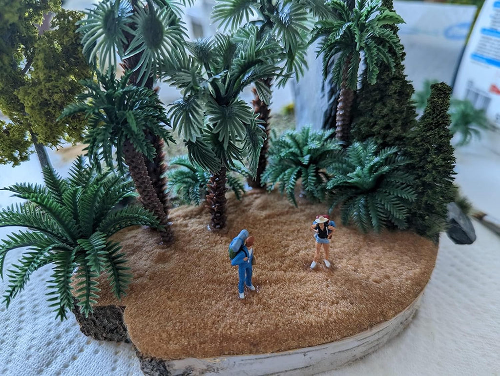 36pcs Palm Trees, Ho Scale Bushes, Plastic Trees for Projects 1.5-6 inch(3-16 cm), Miniature Trees