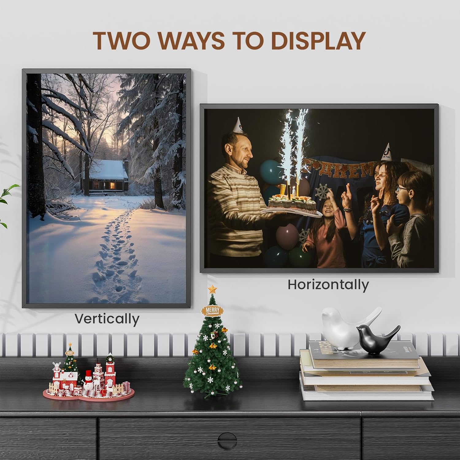 Heimlove 12x17 Metal Picture Frame,Black Aluminum Photo Frames-Real Tempered Glass,Wall Gallery Poster Puzzles Artwork frame Mounting Horizontally or Vertically Decor for Wall-1Pack