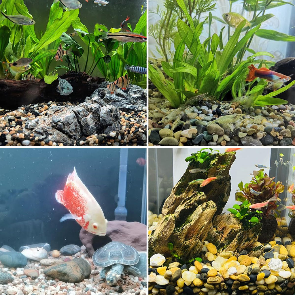 10LB Aquarium Gravel, 1/4" Pea Gravel for Fish Tank, Small River Rocks for Garden Decoration, Landscaping, Vase Filling, Flower Pot Paving(4-8MM)
