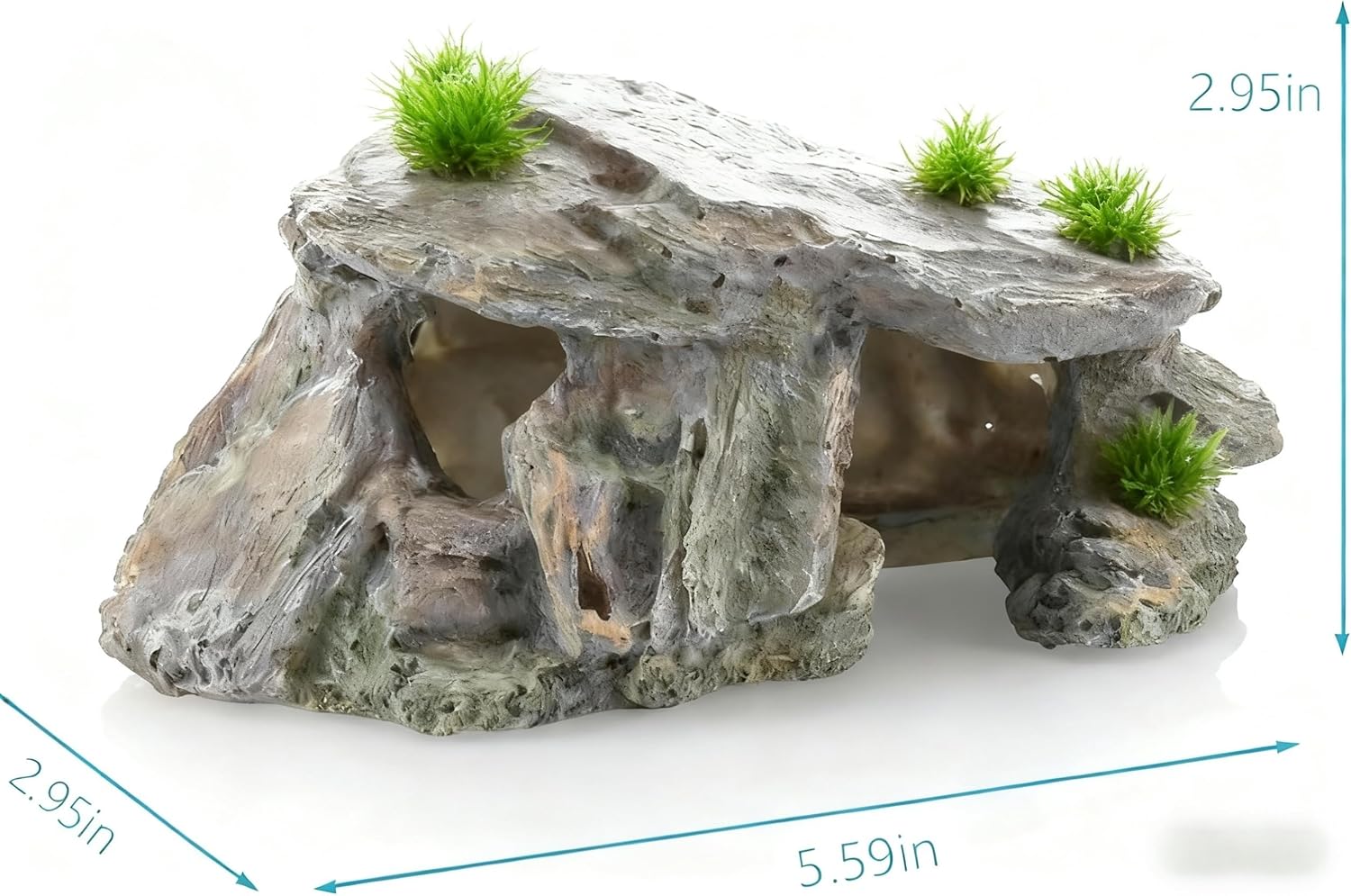 Betta Fish House Aquarium Decor,Resin Hollow Tree Trunk Cave, Ideal for Small Fish, Shrimp & Reptiles, Fits Various Aquarium Sizes