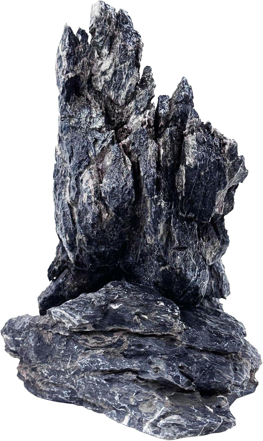 7/12 Pounds Natural Stream Slab Stones,Dragon-Rock Stone,Seiryu Stones Perfect for Aquariums,Fish Tanks,Terrariums,Landscaping Model,Reptile Rest Rock (Seiryu Stones, 12 LB)