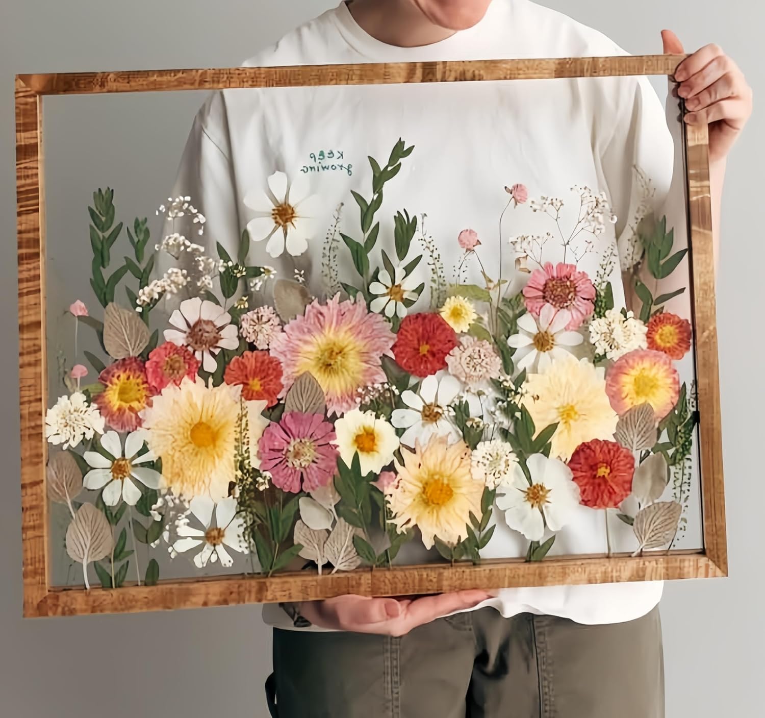 16x20 Floating Frame Double Real Glass Picture Frame Burmese Teak Wood Floating Picture Frames 16x20 Floater Frame 20x24 Floating Frames Memory Box