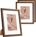 Fun Memories 8x10 Oak Picture Frame for Wall, 8x10 Frame with Matted to 5x7, Solid Wood Picture Frames for Wall Art Photo and Prints (Walnut, 3 Pack)