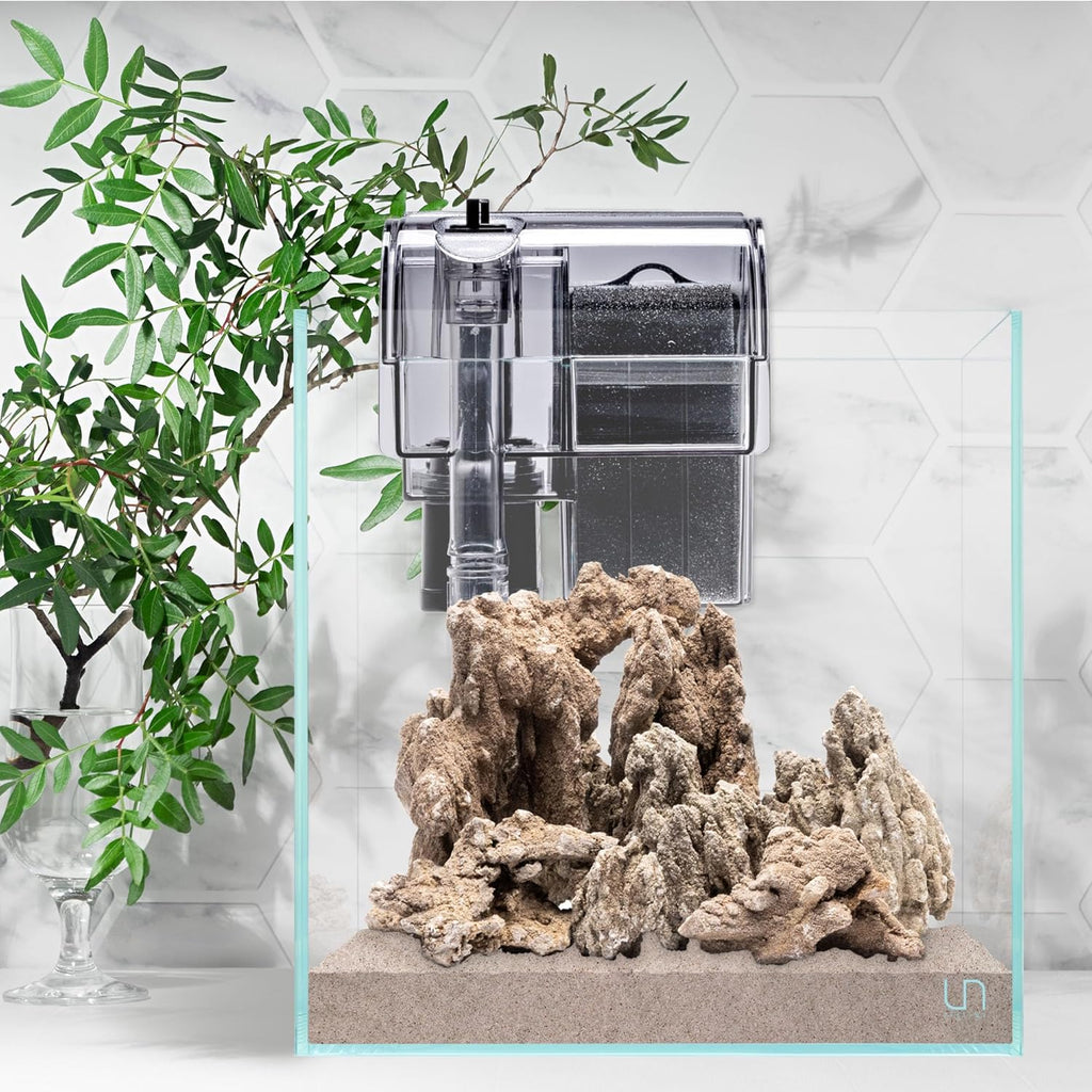Mighty Aquarium Hang On Back Filter - Aquarium HOB Filter - Adjustable Fish Tank Filter - Aquarium Filters - Nano Aquarium Filter - Fish Aquarium Filter - Hang On Back Aquarium Filter (15-24 Gallons)