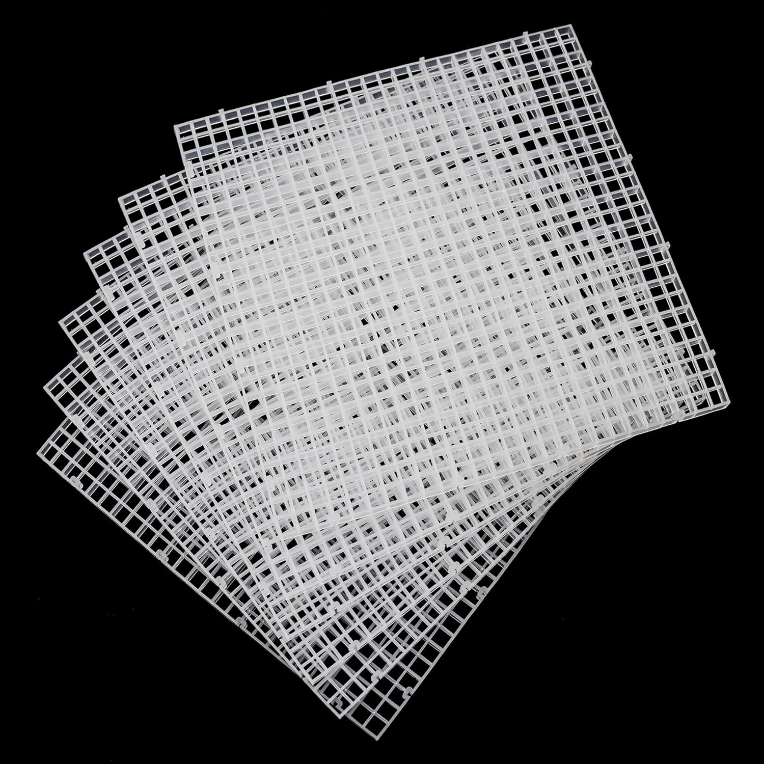 ALEGI Aquarium Fish Tank Divider Plastic Egg Crate Aquarium Filter Bottom Tray Plastic Grid (L 6pcs)