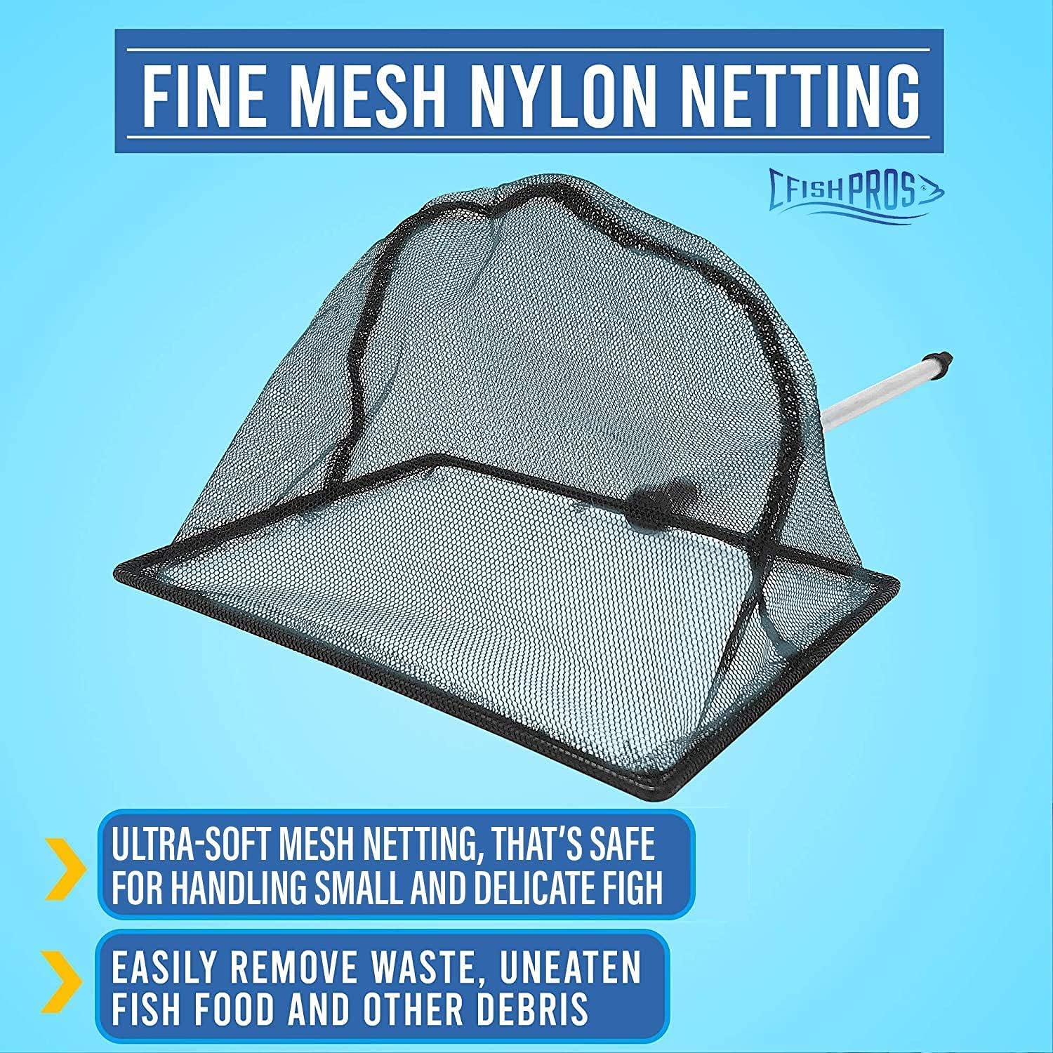 Long Handle Fine Net Fish Tank Net – Retractable 24 inches