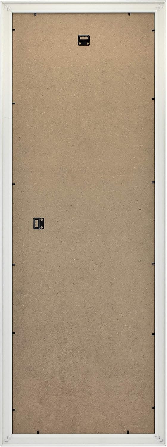MCS Museum Poster Frame 13.5x40 White Woodgrain, Vertical & Horizontal Wall Hanging Large Picture Frame for Photos, Posters & Art Prints (1-Pack)