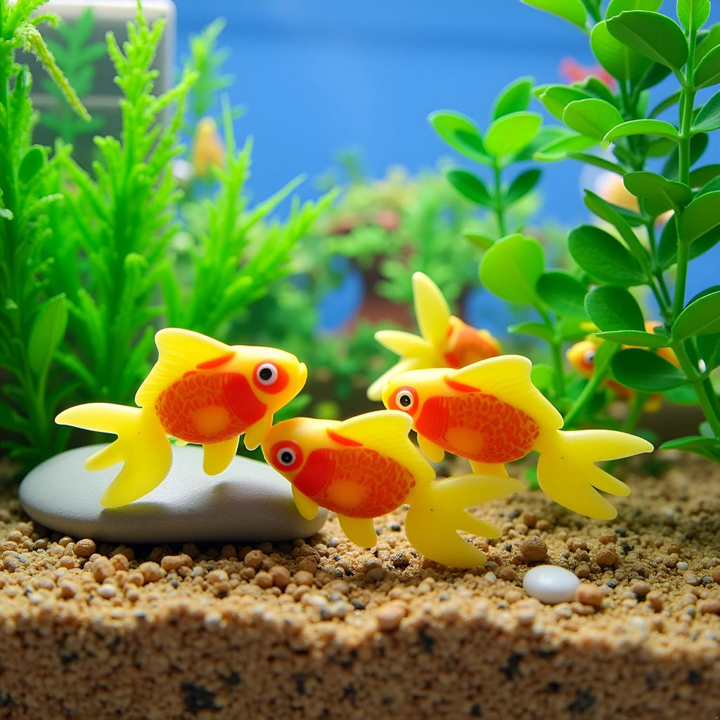 6Pcs Artificial Aquarium Fish Decorations, Moving Plastic Fish Tank Ornaments, Aquarium Décor