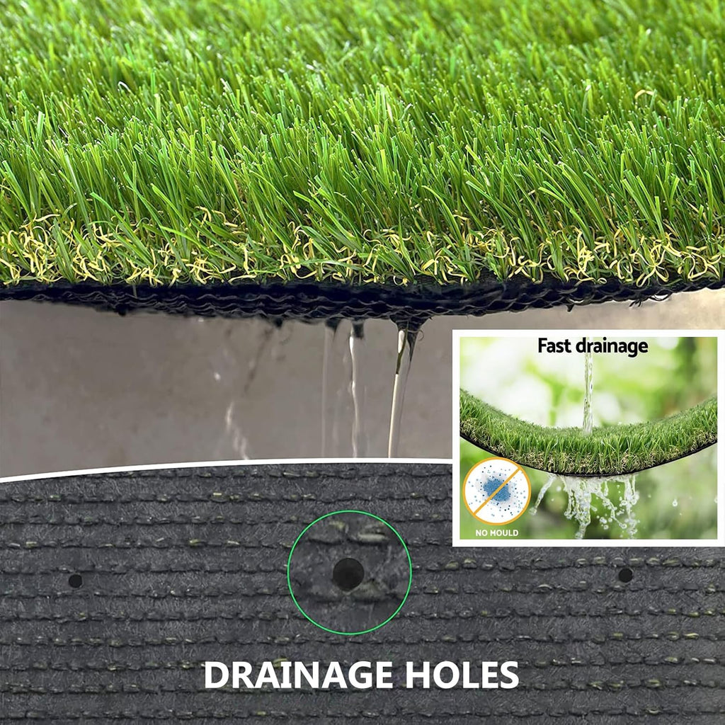 Artificial Grass Rug Outdoor Indoor 13FTX57FT Fake Grass Carpet Green Synthetic Grass Pet Turf Realistic Faux Grass Rug with Drain Holes for Garden Lawn Landscape Balcony Home Decor Patio