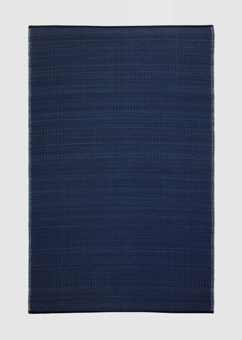 Fab Habitat Outdoor Rug - Waterproof, Fade Resistant, Crease-Free - Premium Recycled Plastic - Striped - Patio, Deck, Porch, Balcony, Laundry Room - Cancun - Shadow Blue - 4 x 6 ft