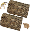 kathson 2PCS Cork Tile Background Bark 11.8”Lx7.9”W Terrarium Backdrop Wall Decor Natural Reptile Climbing Mat Habitat Decor for Spider Gecko Lizard Chameleon Bearded Dragon Turtle Snake