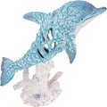 Coral Reef Dolphin Swimming Figurine Coastal Decor Decorative for Home Nautical Collection