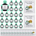 Gejoy 75 Pcs Inspirational Turtle Gifts Bulk Include 25 Mini Rubber Turtle 25 Motivational Card 25 Package Bag You're Turtley Awesome Positive Gifts for Employee Coworker Staff Teacher Team Friends