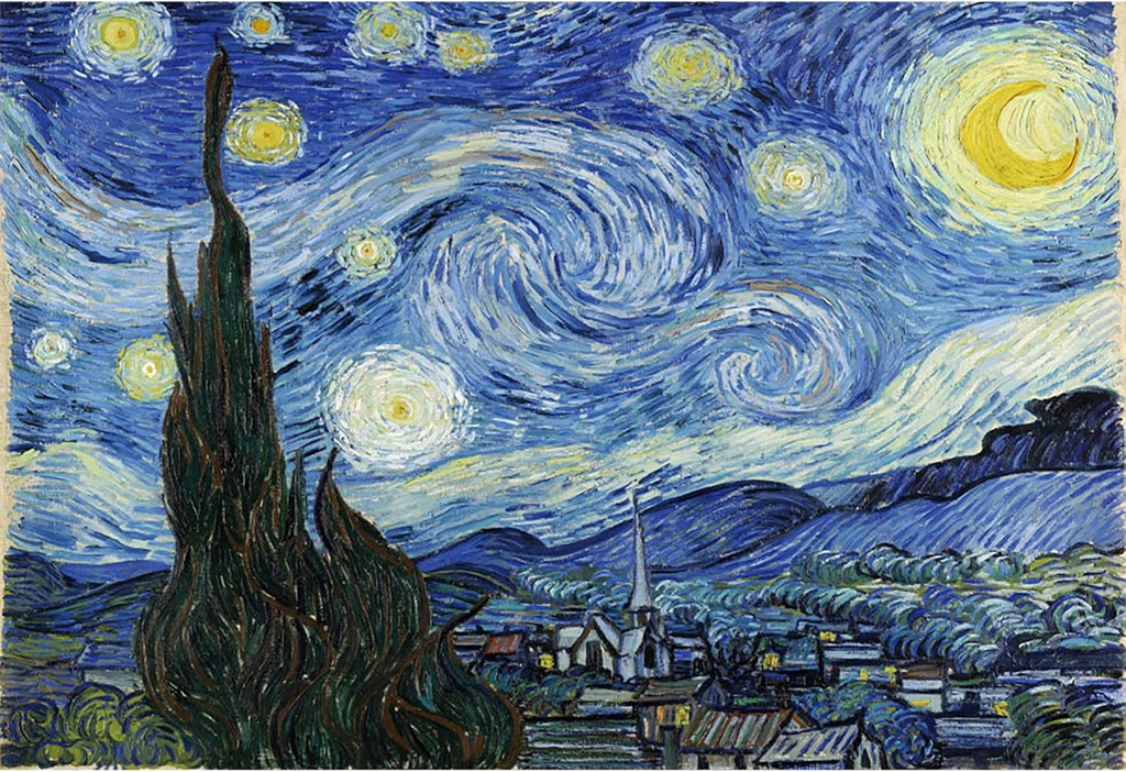 Baocicco 10x6.5ft Vincent Van Gogh Artwork Starry Sky Backdrop Famous Post-Impressionism Oil Painting Photography Background Wallpaper Decoration Birthday Party Baby Shower Wedding Photo Studio Props