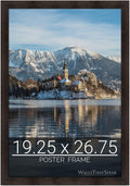 wallsthatspeak 19.25x26.75 Espresso Brown Picture Frame for Puzzles Posters Photos or Artwork