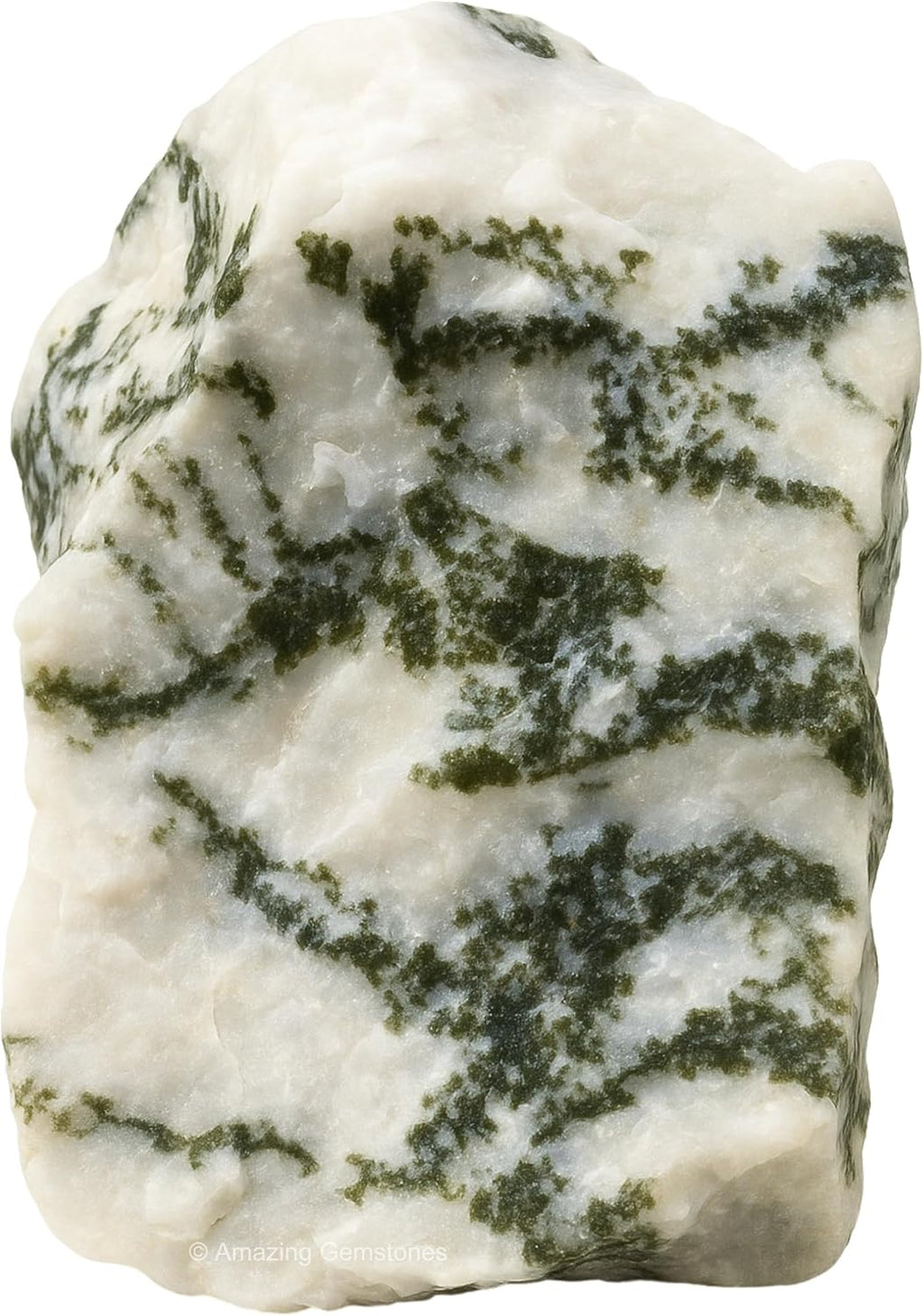 Amazing Gemstone 2 Pieces Tree Agate Raw Crystals and Healing Stones, Natural Rocks for Tumbling and DIY Raw Stones and Crystals
