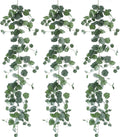 3 Strands Begonia Artificial Vines, 67" Silk Vine Garland with Green Leaves, Fake Hanging Plants Greenery Decor for Home, Bedroom, Wall, Party, Wedding Decoration